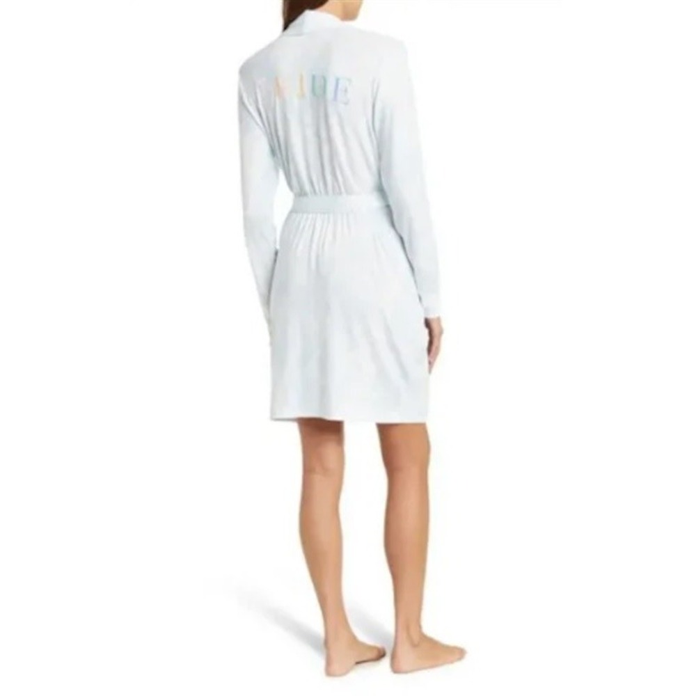 NWT PJ Salvage L Bride Embroidered Tie Dye Wedding Robe 114310